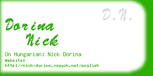 dorina nick business card